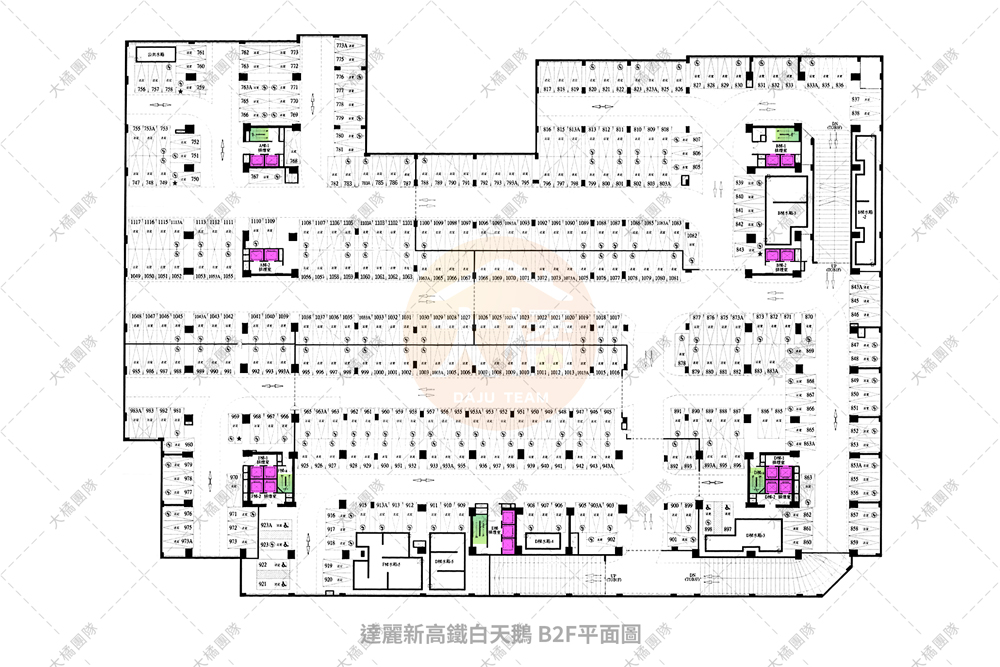 達麗白天鵝新高鐵-停車場配置B2F