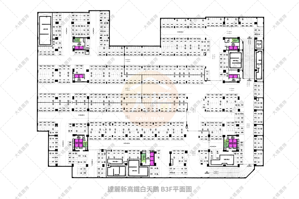 達麗白天鵝新高鐵-停車場配置B3F