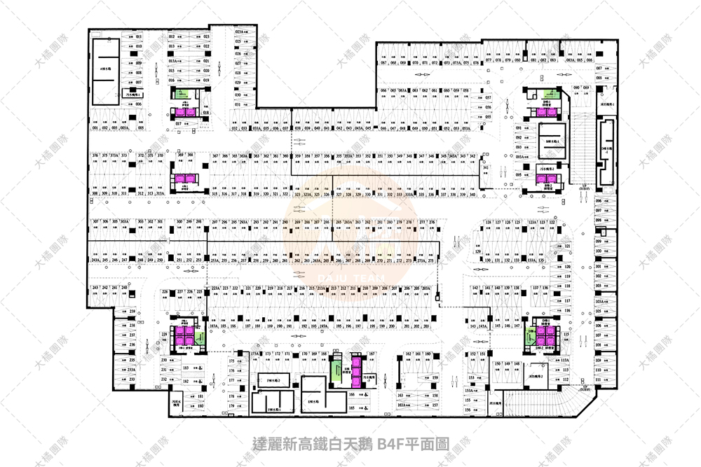 達麗白天鵝新高鐵-停車場配置B4F