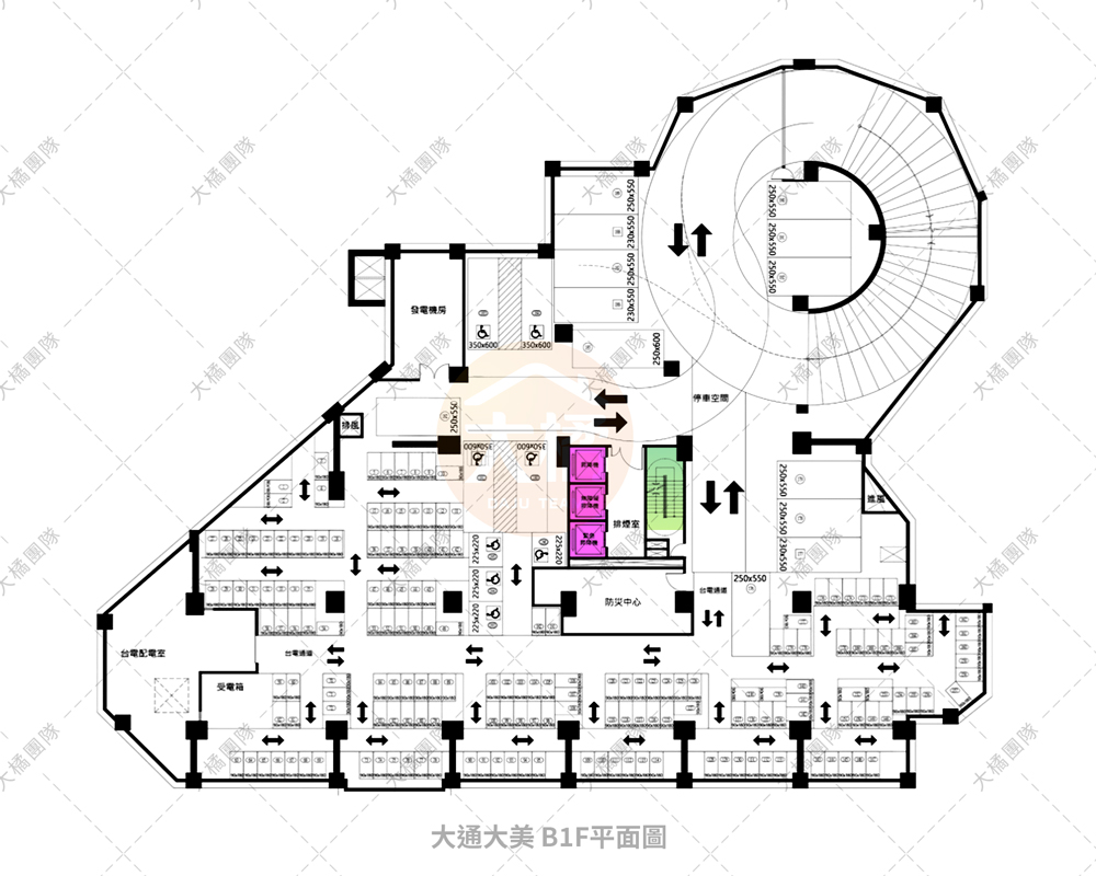 大通大美-停車場配置B1F