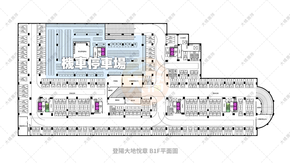 登陽大地悅章-停車場配置B1F