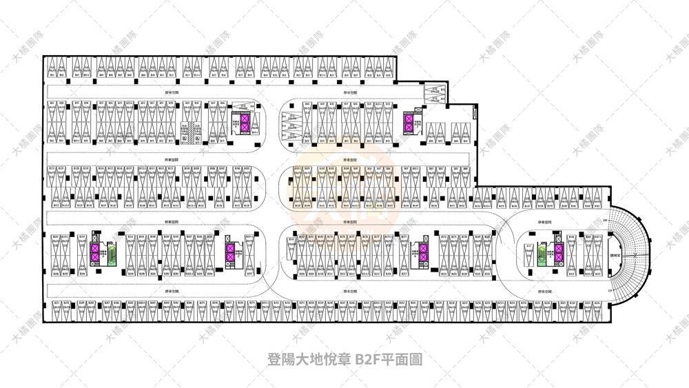 登陽大地悅章-停車場配置B2F