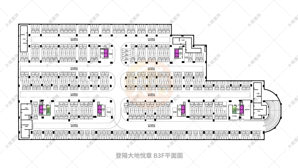 登陽大地悅章-停車場配置B3F