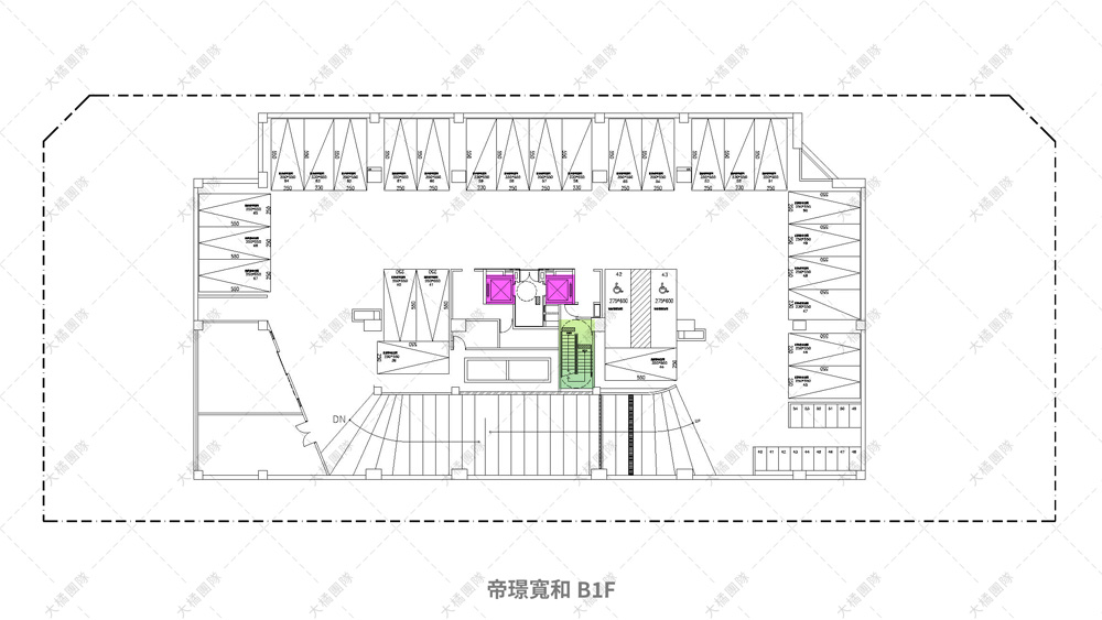 帝璟寬和停車場配置圖B1F