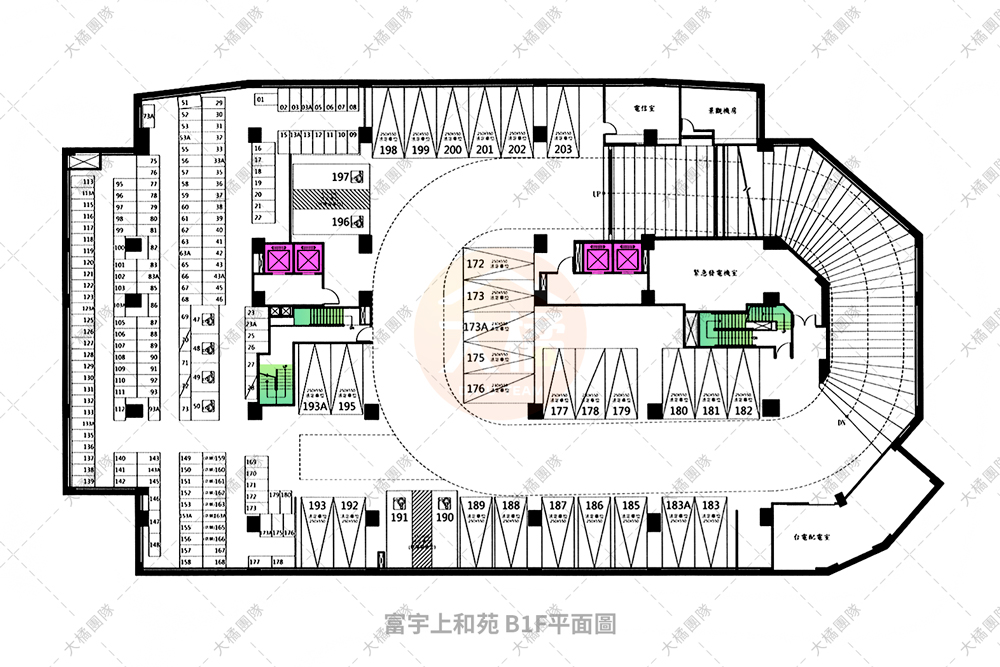 富宇上和苑-停車場配置B1F