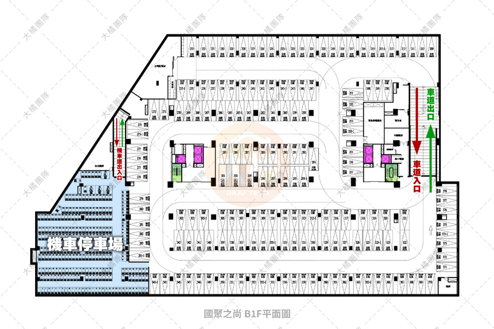 國聚之尚-停車場配置B1F