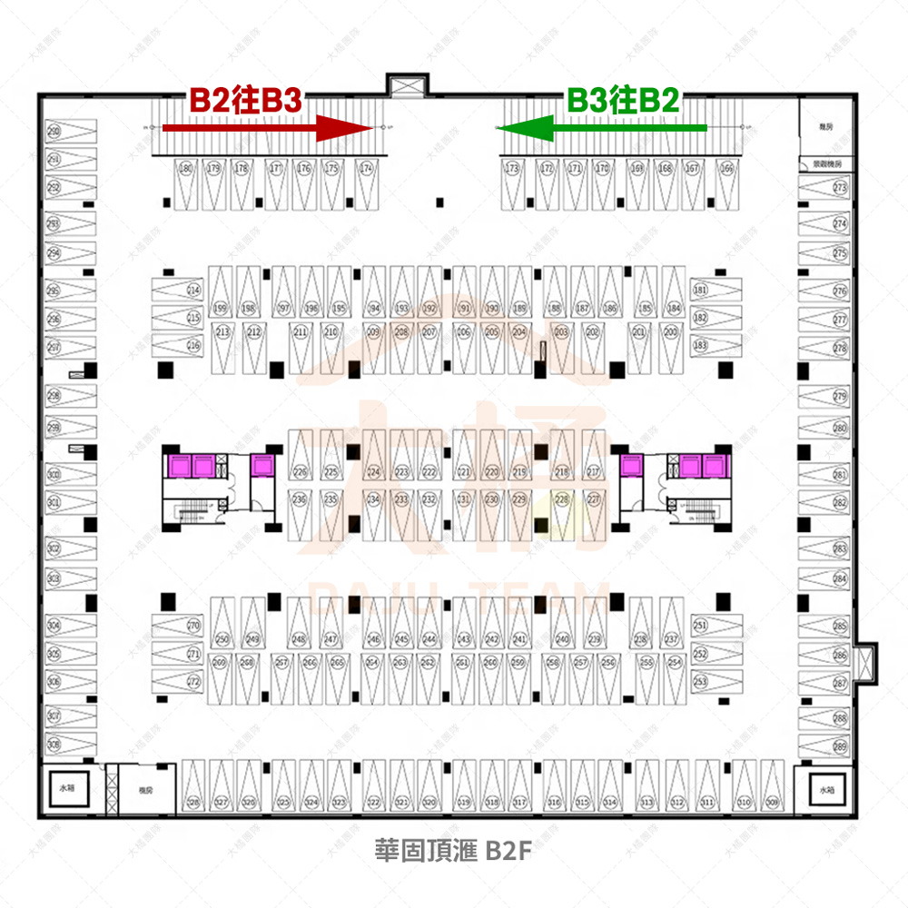 華固頂滙-地下停車2f配置圖