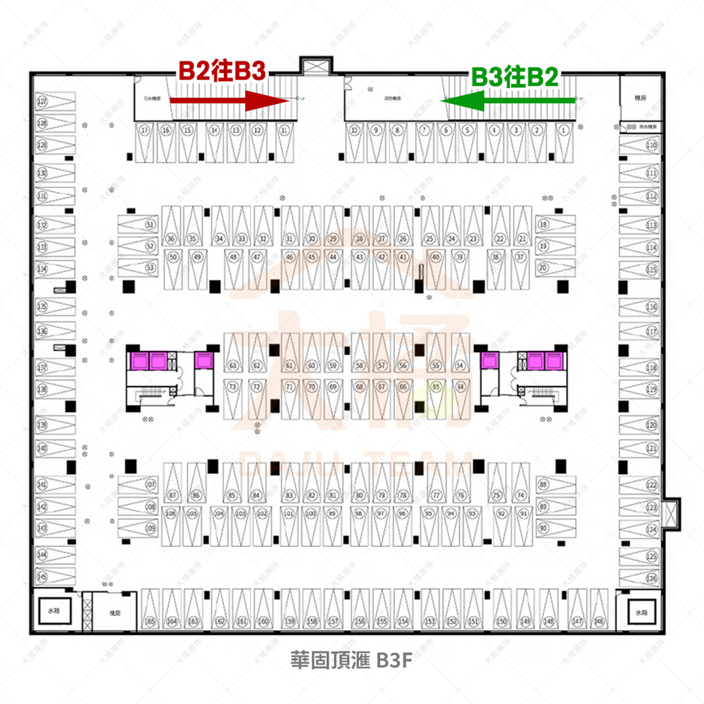 華固頂滙-地下停車3f配置圖