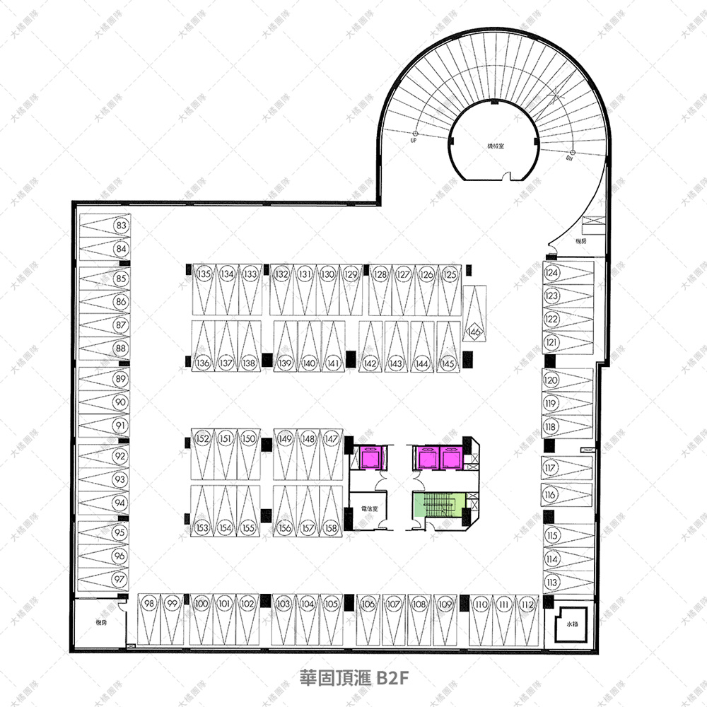 華固豐滙-地下停車2f配置圖