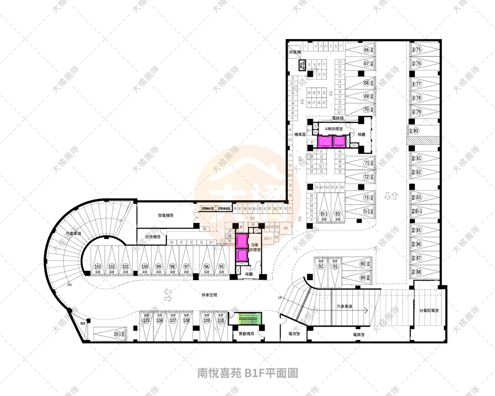 南悅喜苑-停車場配置B1F