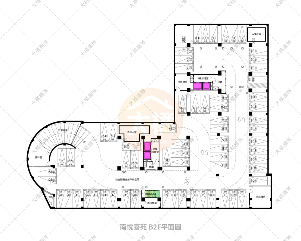 南悅喜苑-停車場配置B2F