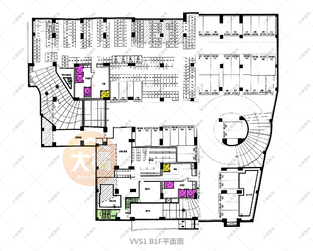 潤隆VVS1-B1F停車平面圖