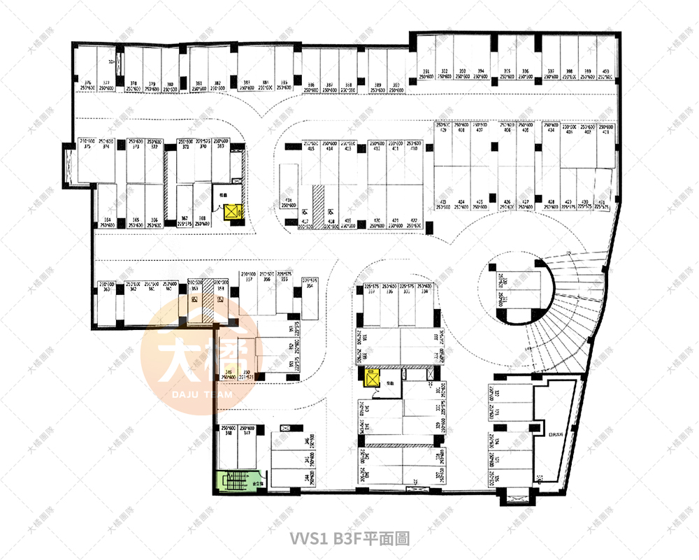 潤隆VVS1-B3F停車平面圖