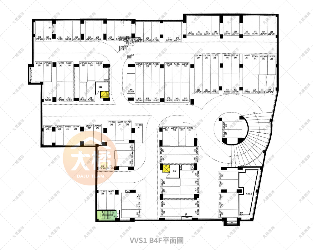 潤隆VVS1-B4F停車平面圖