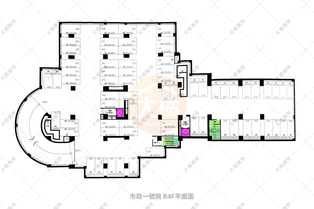 市政1號院-停車場配置B4F