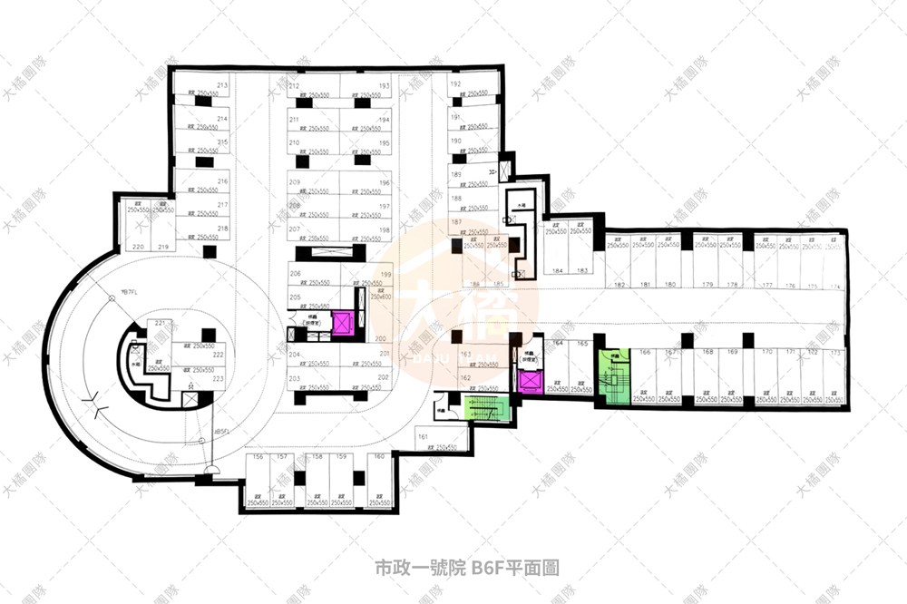 市政1號院-停車場配置B6F