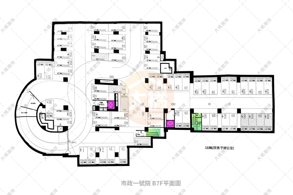 市政1號院-停車場配置B7F