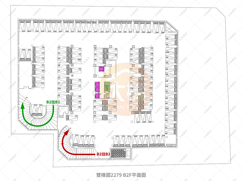 雙橡園-2279-地下2樓停車場配置圖