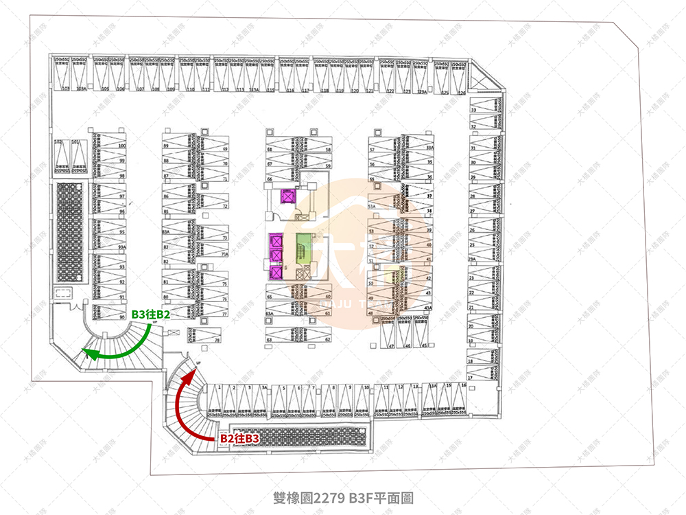 雙橡園-2279-地下3樓停車場配置圖