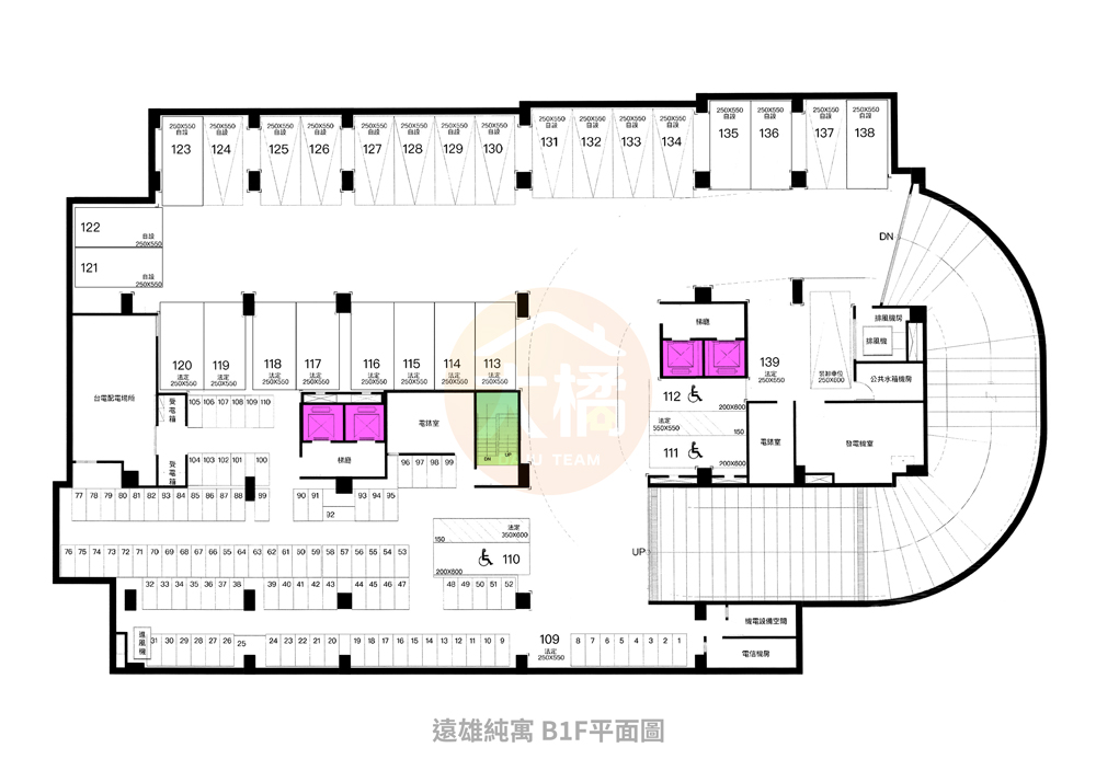 遠雄純寓-停車場配置B1F