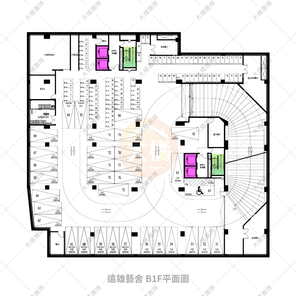 遠雄藝舍-停車場配置B1F