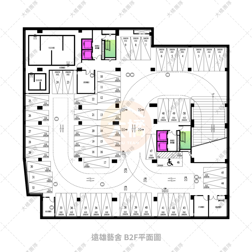 遠雄藝舍-停車場配置B2F